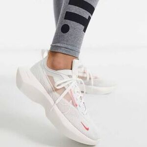 Nike Women's White and Pink Running Shoes